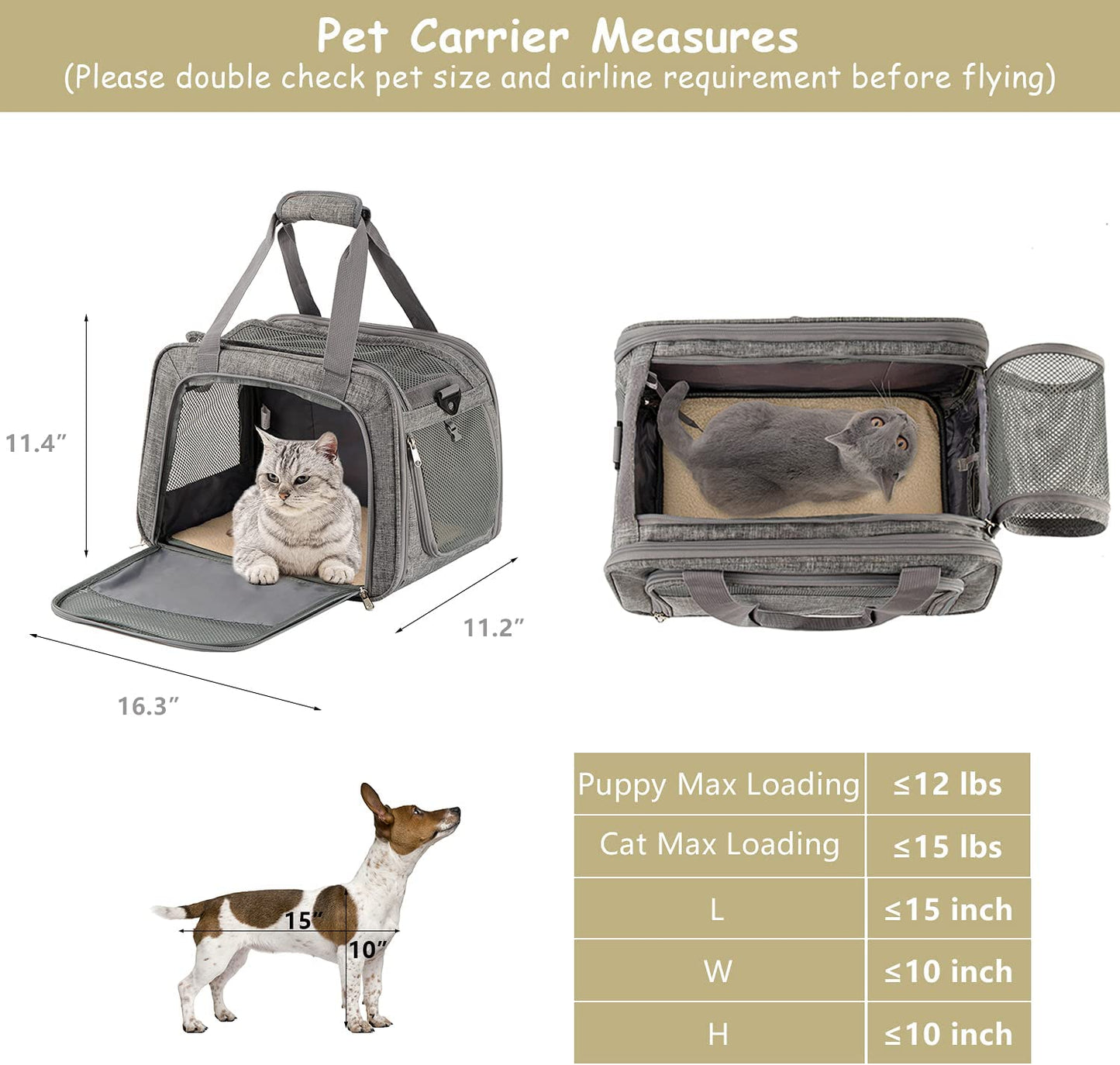 The Soft Pet Carrier Breathable Mesh Window