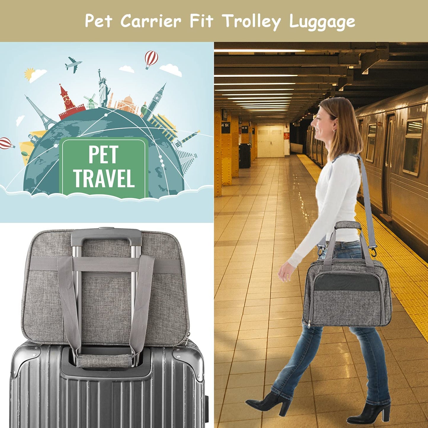 The Soft Pet Carrier Breathable Mesh Window